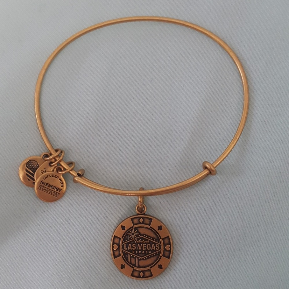 Alex & Ani Gold Las Vegas Poker Chip bracelet